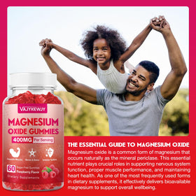 Détail des Gummies de Magnésium VAJYKEWJY, couleur framboise