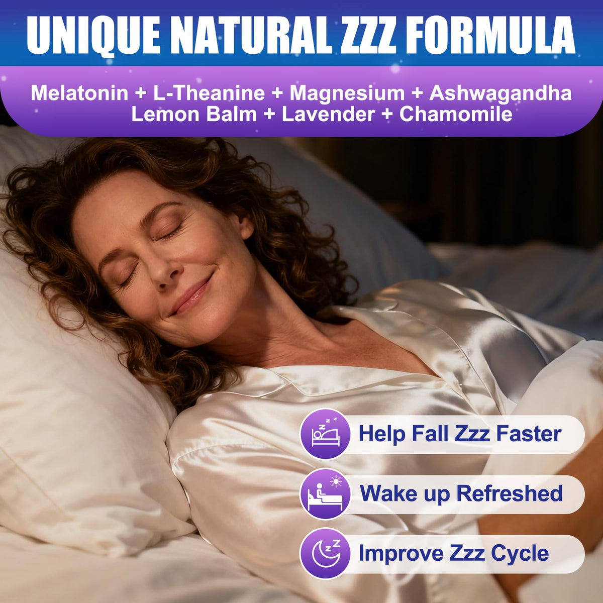 Détail des gummies de mélatonine BSSTABBON 10 mg