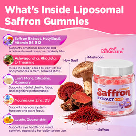 Détail des Gummies de Safran Liposomal 100mg montrant la texture