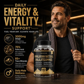 Détail des gummies de Shilajit Himalayen MKSUVGQ sans sucre