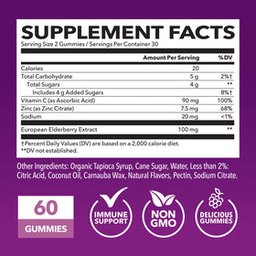 Détail des gummies de sureau HAVASU NUTRITION, texture et couleur des bonbons