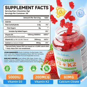Détail des gummies Mchokuu avec saveur fraise