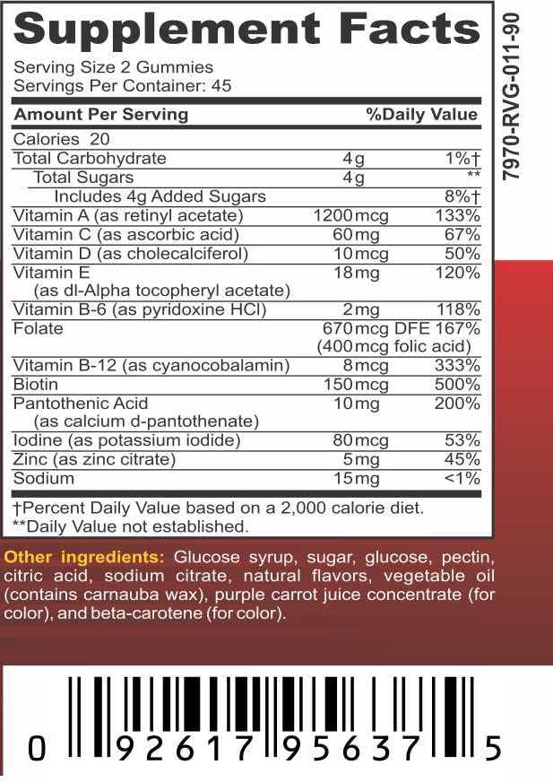 Détail des gummies multivitamines Bariatric Food Expert montrant la texture