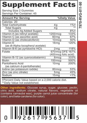 Détail des gummies multivitamines Bariatric Food Expert montrant la texture
