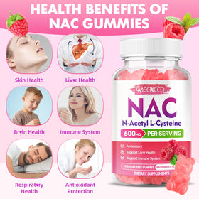 Détail des gummies NAC MEENCCD avec texture