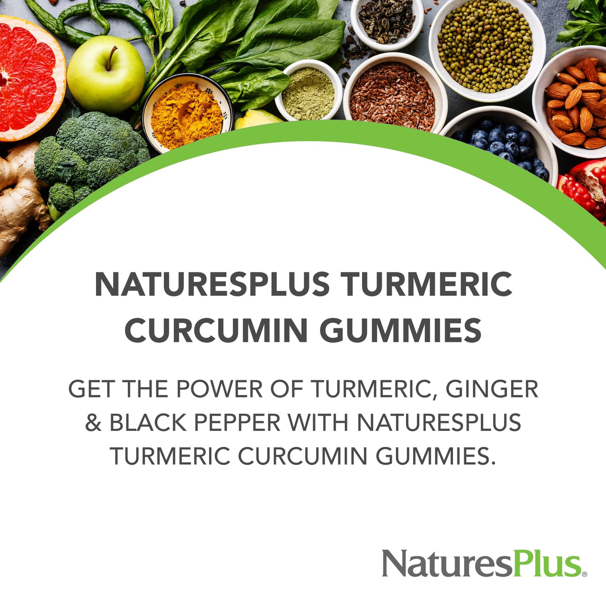 Détail des gummies NaturesPlus Curcuma avec emballage