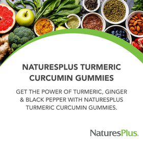 Détail des gummies NaturesPlus Curcuma avec emballage