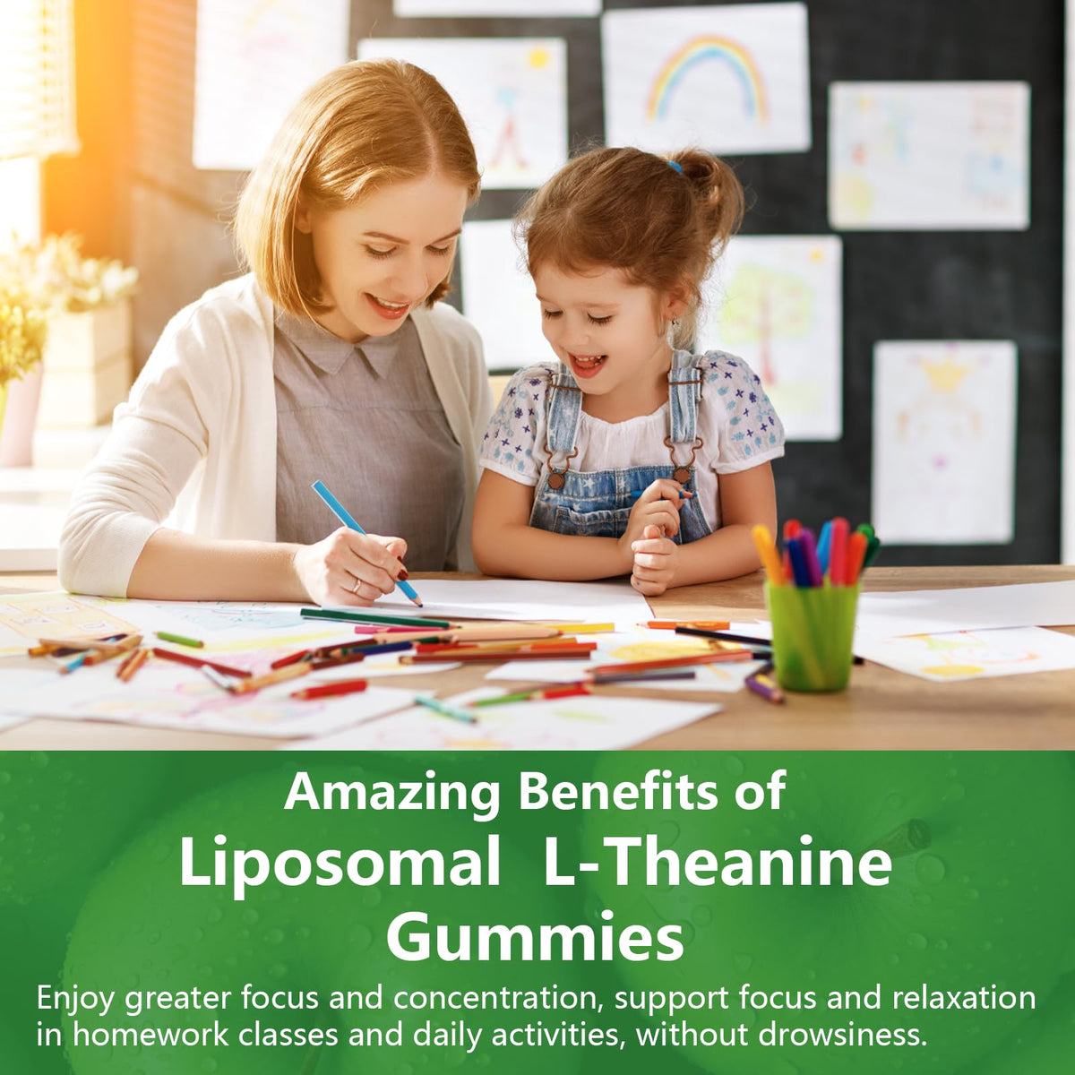Détail des gummies Oakevlp L-Theanine 1200mg