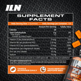 Détail des gummies orange Zinc et Magnésium Iron Labs Nutrition