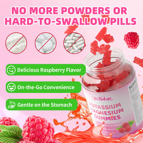 Détail des gummies potassium magnésium Mchokuu
