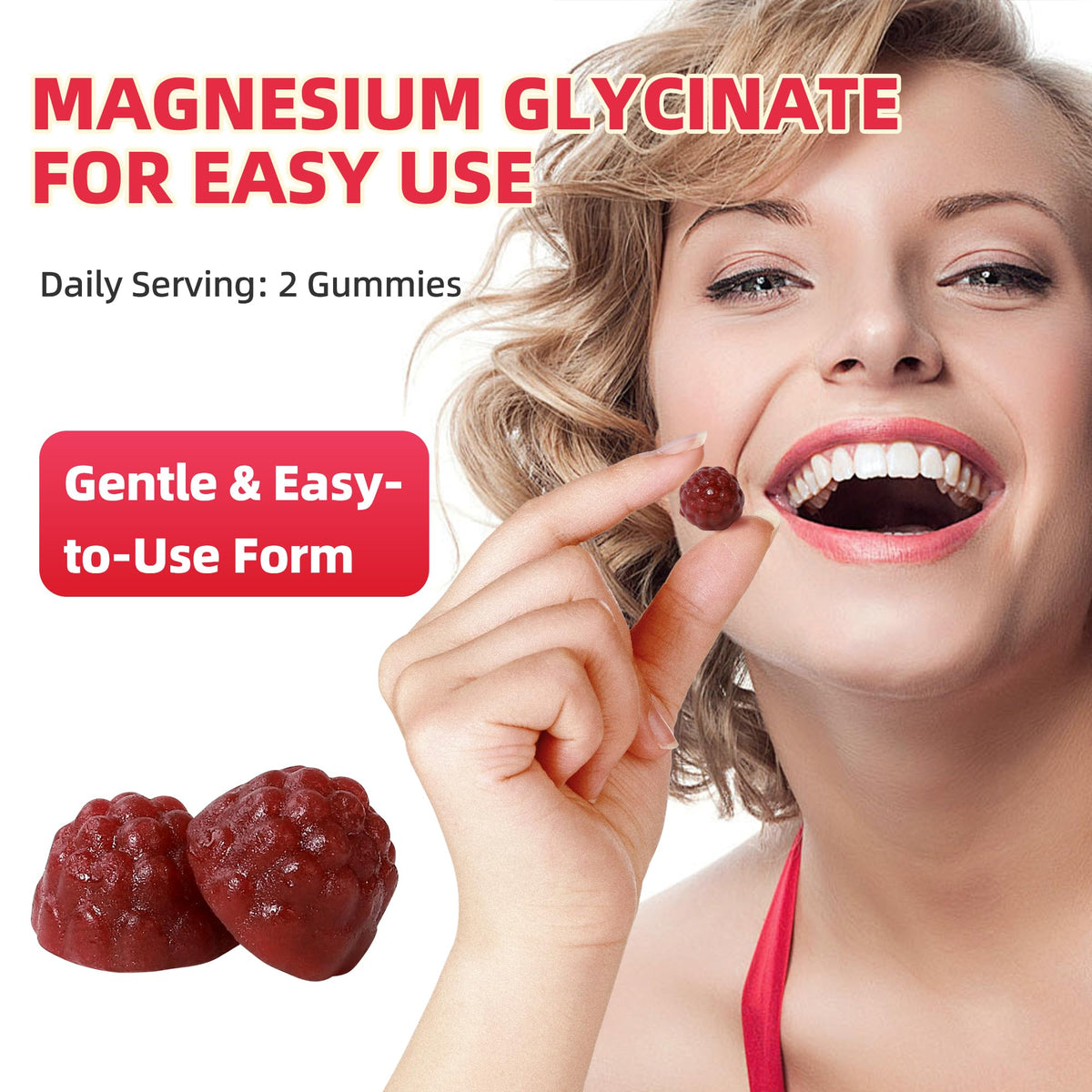 Détail des gummies ProTKFU avec fruits rouges
