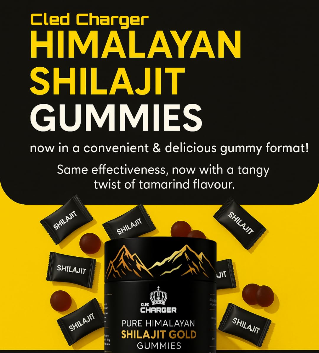 Détail des gummies Shilajit Cled Charger avec Ashwagandha