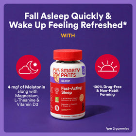 Détail des Gummies Sommeil SmartyPants à la mélatonine