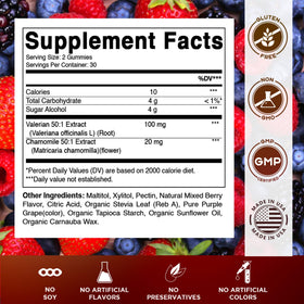 Détail des gummies Vitamatic avec un goût de fruits rouges