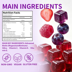 Détail des gummies YFDSRF au goût de fruits rouges