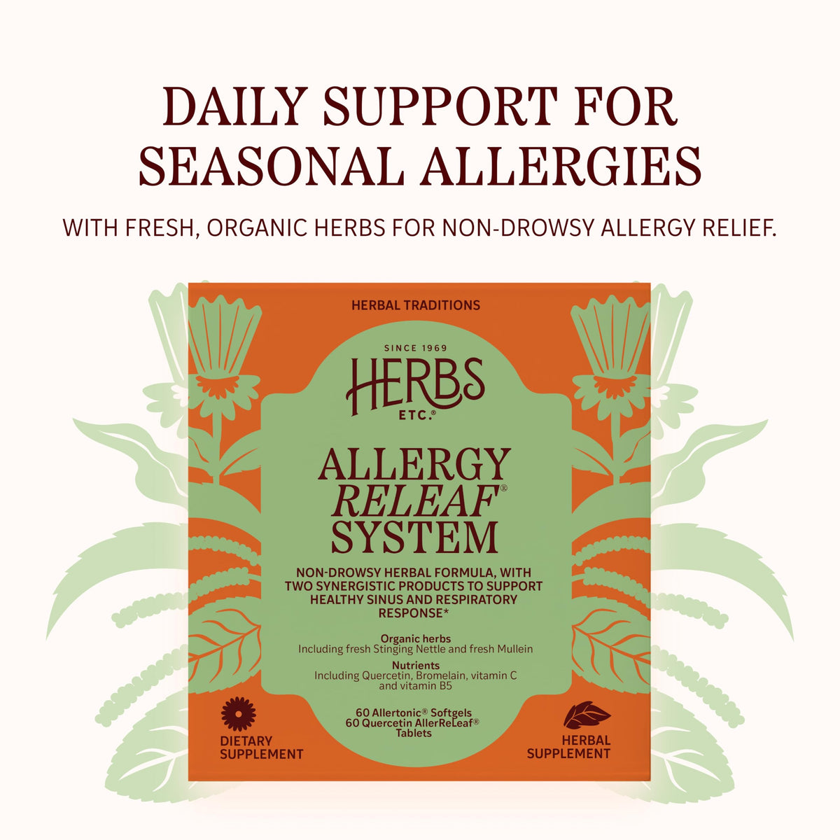 Détail des ingrédients à base de plantes dans le Système Allergy ReLeaf
