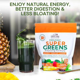 Détail des ingrédients de Country Farms Super Greens
