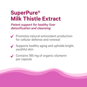 Détail des ingrédients de l'extrait de chardon-marie bio PURE SYNERGY