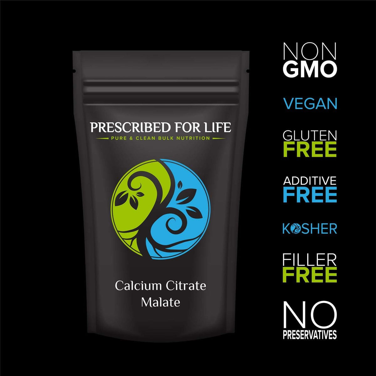 Détail des ingrédients de la poudre de calcium citrate malate