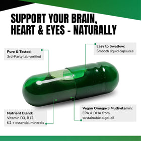 Détail des ingrédients de VEDGE, oméga 3 et vitamines