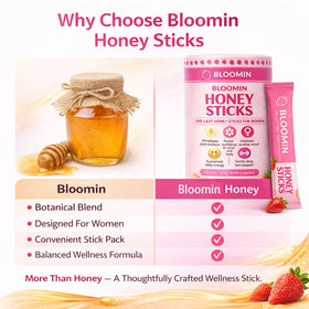 Détail des ingrédients des bâtonnets de miel Bloomin au Shilajit