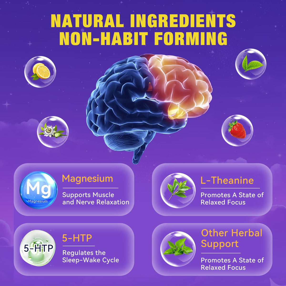 Détail des ingrédients des bonbons de sommeil QualiLife