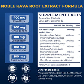 Détail des ingrédients des capsules de Kava Kava Samarogen