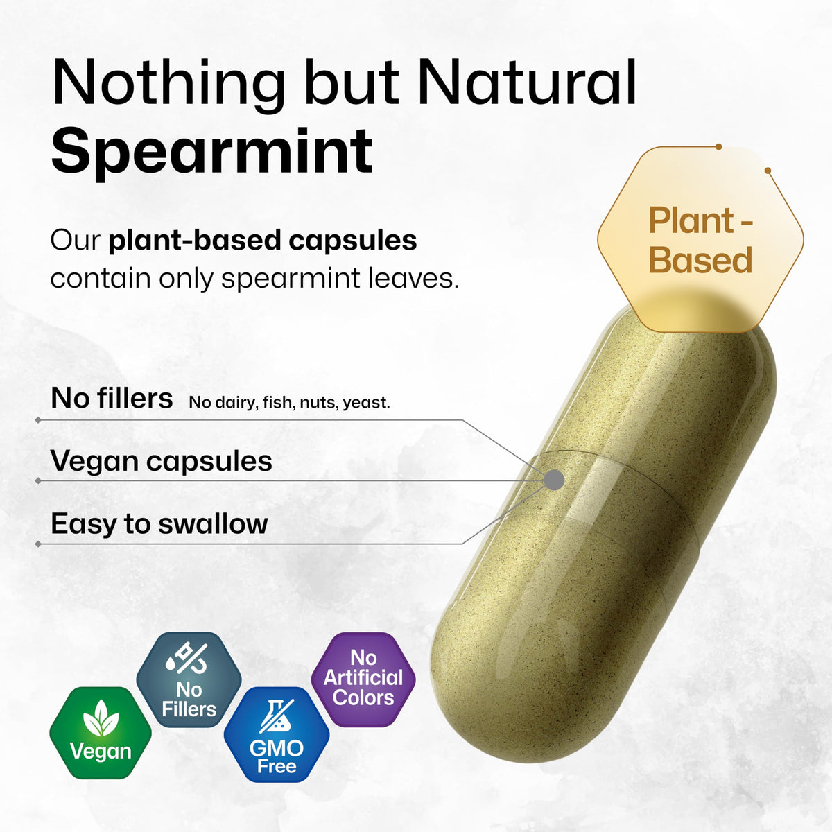 Détail des ingrédients des capsules de menthe verte BIO KRAUTER