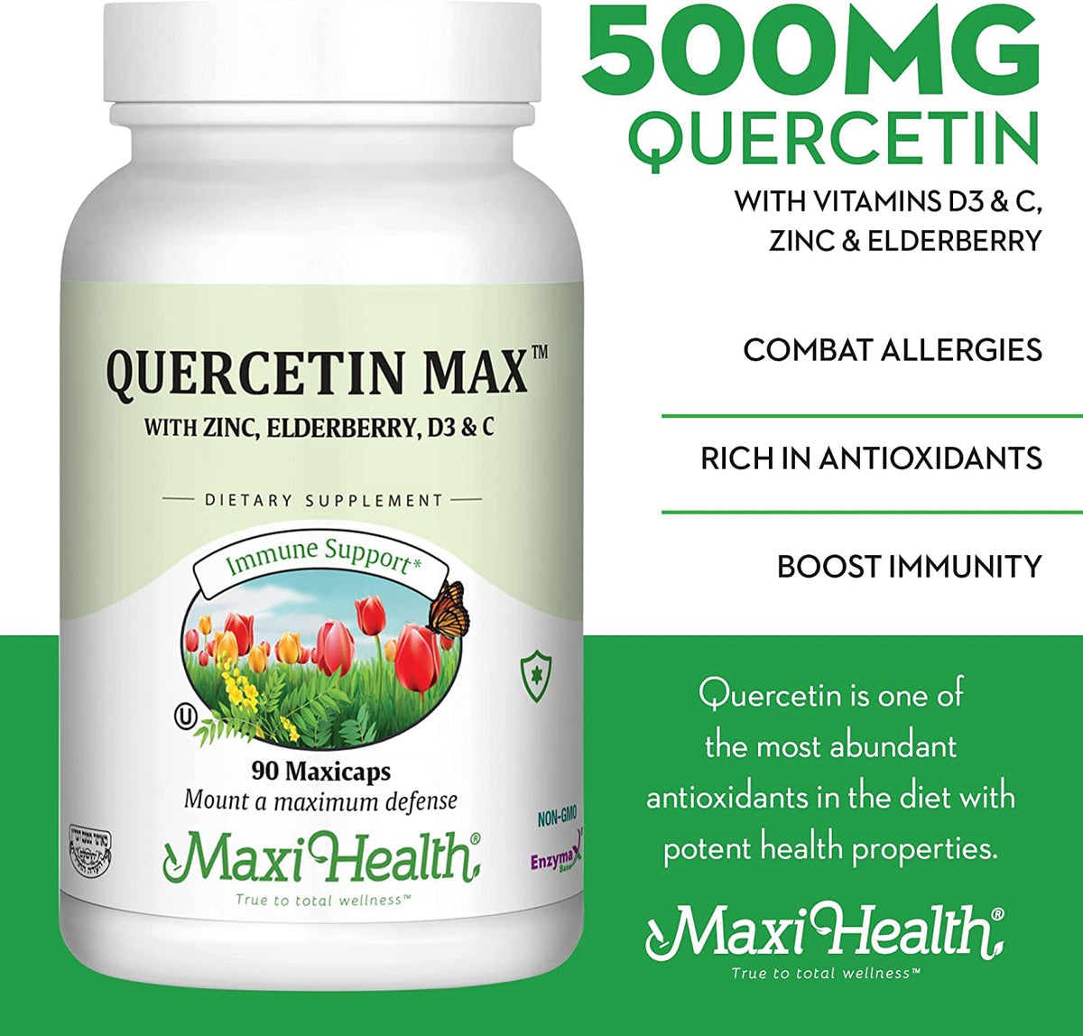 Détail des ingrédients des capsules de Quercetin 500mg