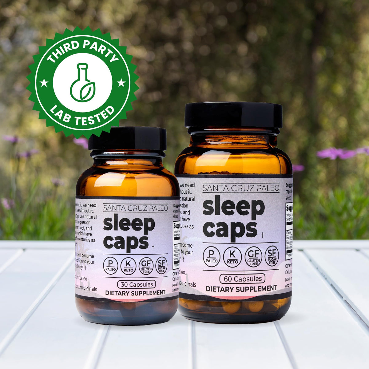 Détail des ingrédients des capsules de sommeil Santa Cruz Paleo