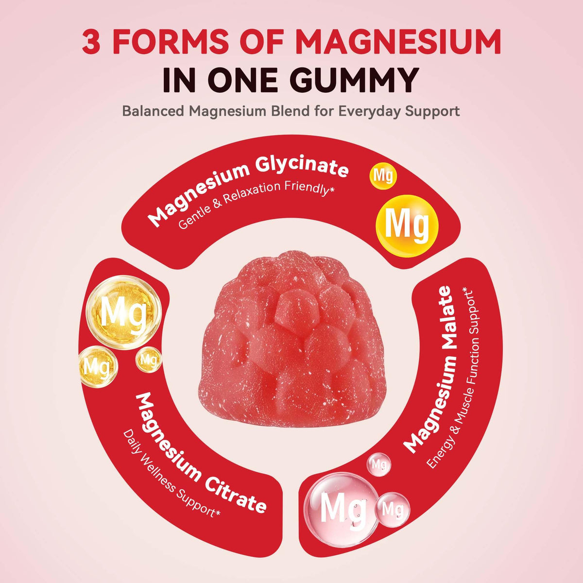 Détail des ingrédients des gummies Aibiodi de magnésium glycinate