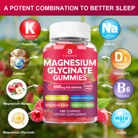 Détail des ingrédients des gummies de magnésium glycinate FIDERNIC