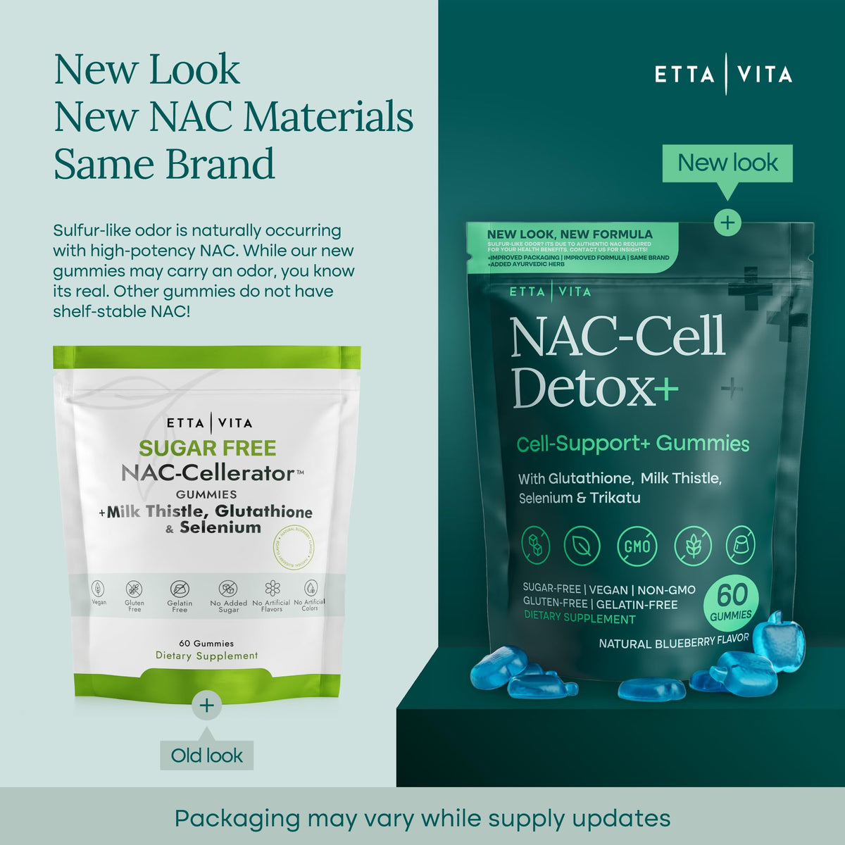 Détail des ingrédients des gummies NAC Etta Vita