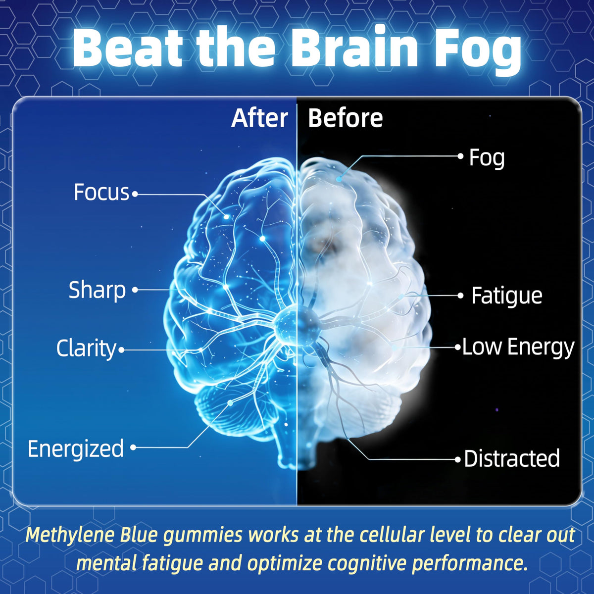 Détail des ingrédients des gummies SUGAWITA Methylene Blue