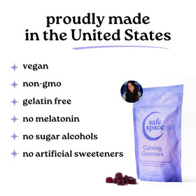 Détail des ingrédients des Safe Space Gummies Calming
