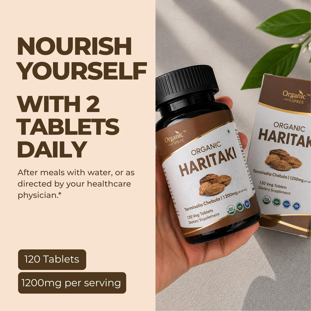 Détail des ingrédients des tablettes Haritaki ORGANIC SPREE