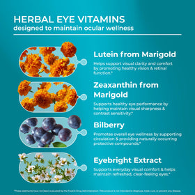 Détail des ingrédients du complément alimentaire Vision PUREHEALTH RESEARCH