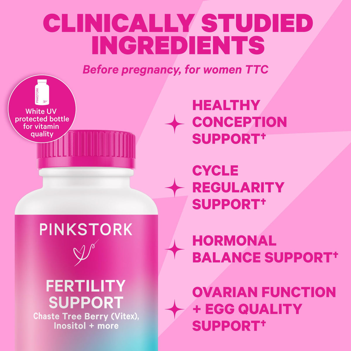 Détail des ingrédients du Pack de Fertilité Pink Stork