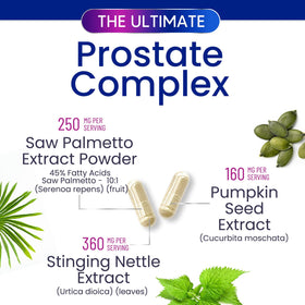 Détail des ingrédients naturels dans les capsules de Prostate 3x force