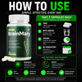 Détail des ingrédients naturels dans les MJO BrainMary Capsules