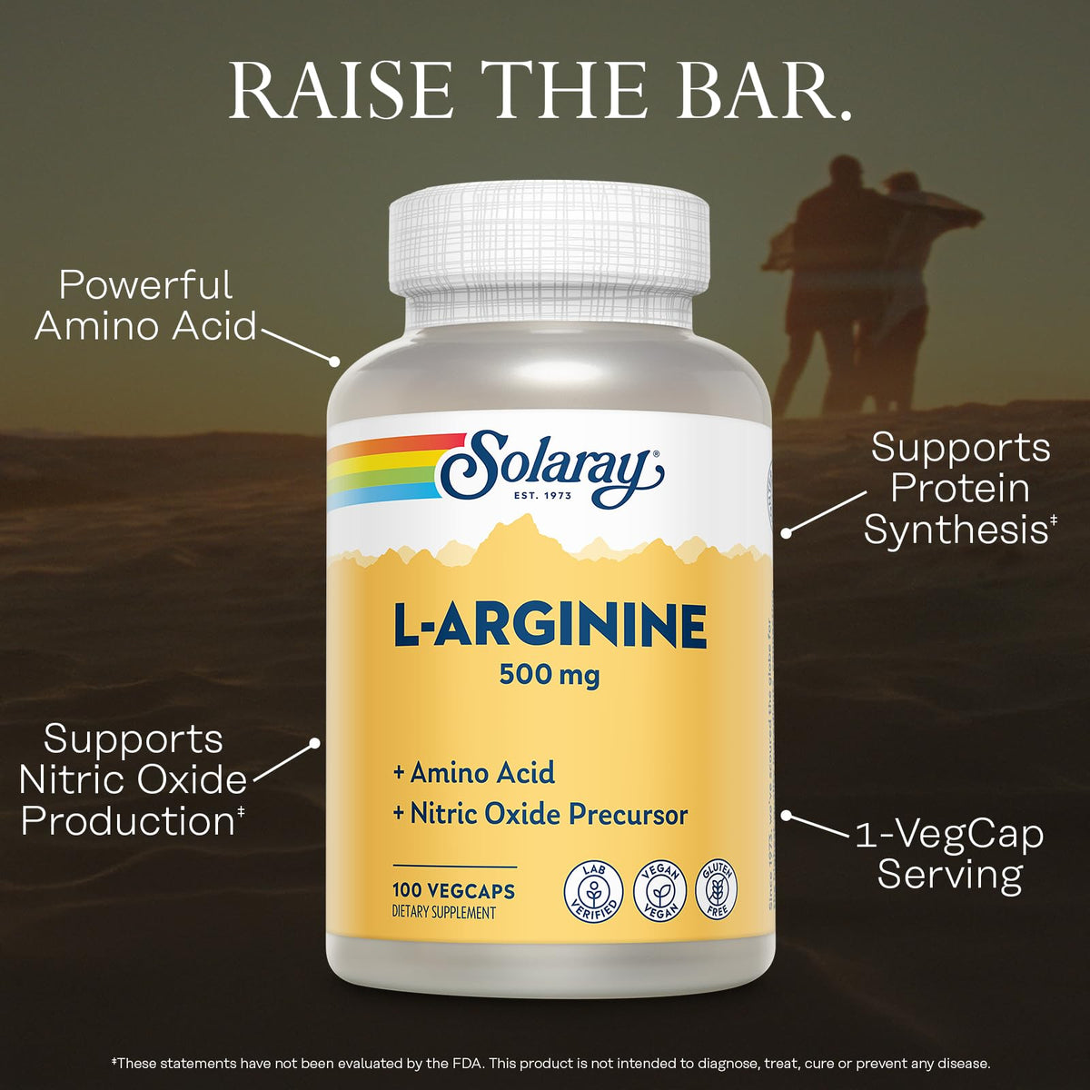 Détail des ingrédients sur l'étiquette SOLARAY L-Arginine
