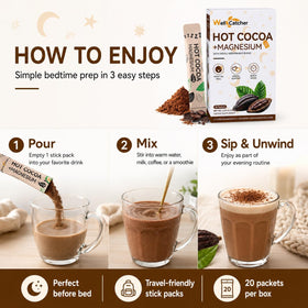 Détail des ingrédients Wellcatcher Chocolat Chaud de Nuit