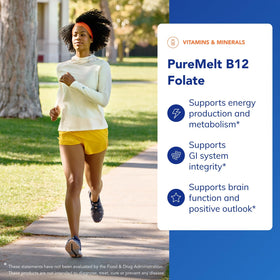 Détail des pastilles PureMelt B12 Folate de Pure Encapsulations
