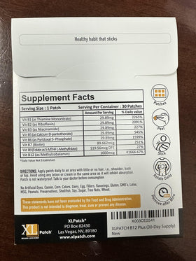 Détail des patches XLPATCH B12 Plus avec instructions d'utilisation