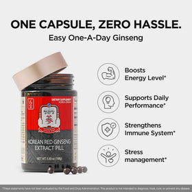 Détail des pilules de ginseng rouge coréen JUNG KWAN JANG