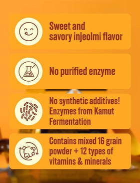 Détail des sachets de poudre d'enzyme de blé Kamut