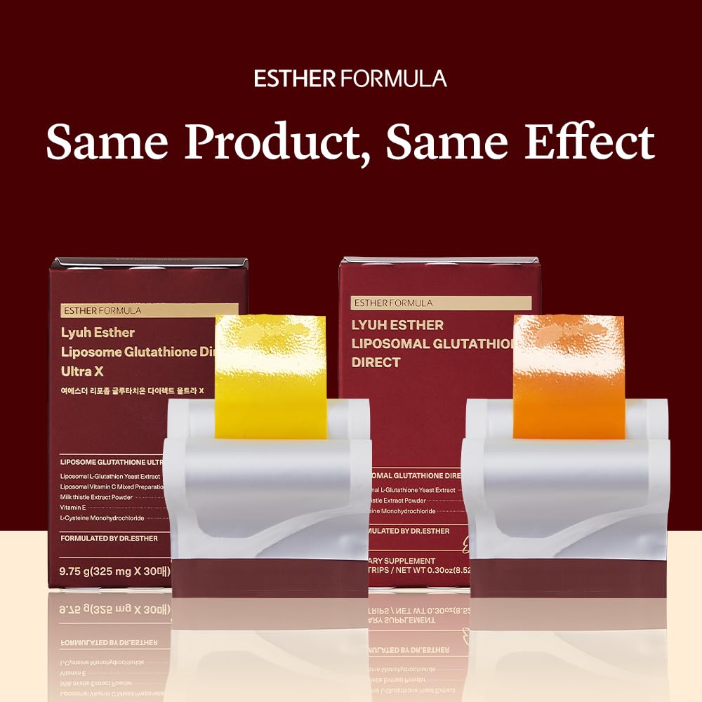 Détail des strips de glutathion liposomal ESTHER FORMULA