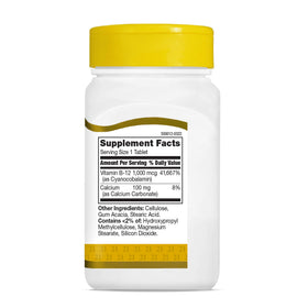 Détail des tablettes de vitamine B12 1000 mcg, taille compacte