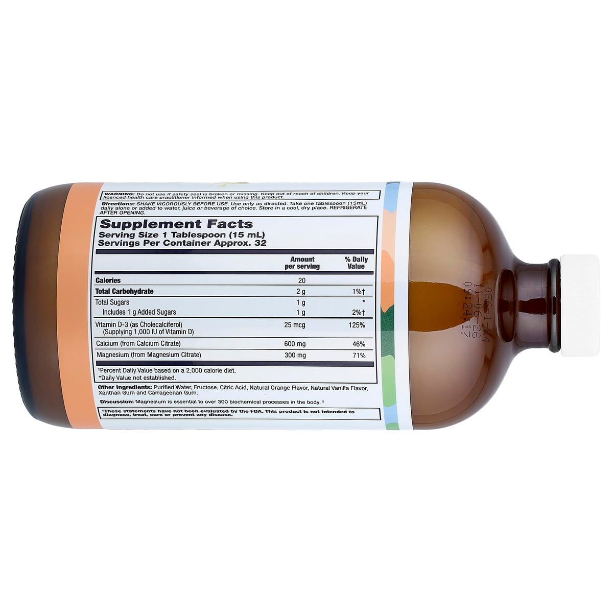 Détail du bouchon de la bouteille de calcium liquide LIFETIME