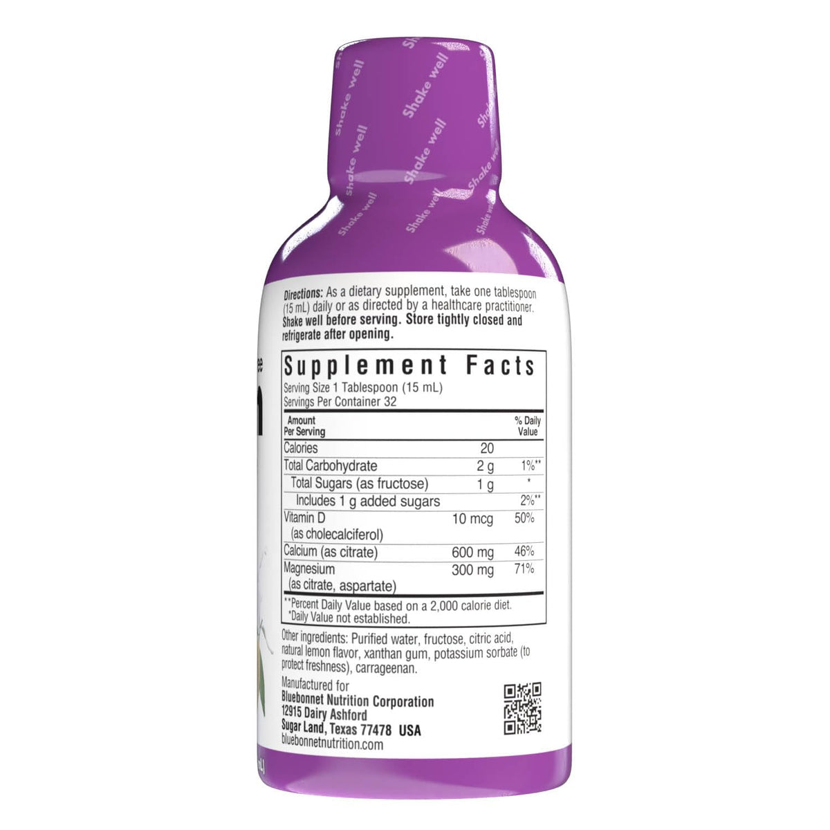 Détail du bouchon du flacon de Calcium Liquide BlueBonnet